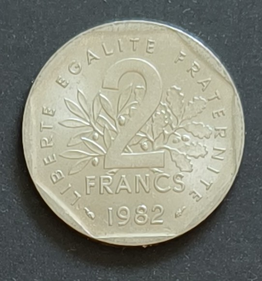 French 2 Francs coin