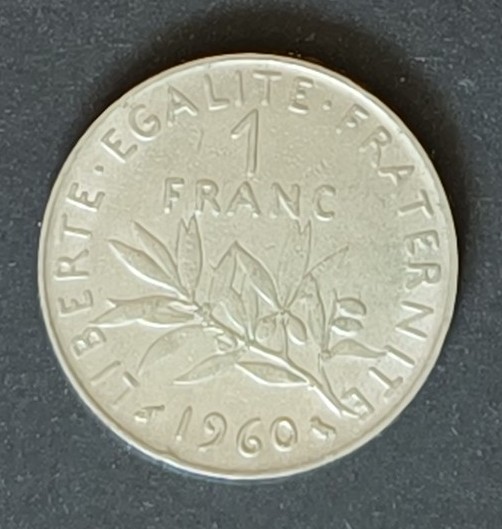 French 1 Franc coin
