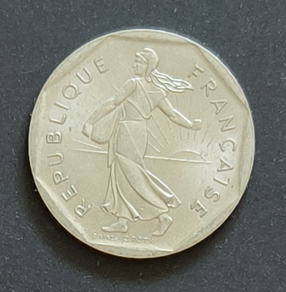 French 2 Francs coin