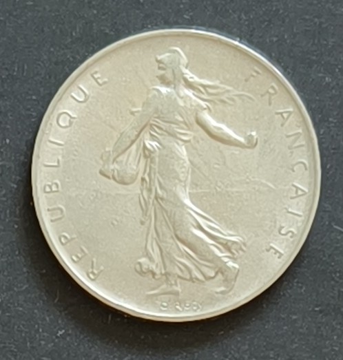French 1 Franc coin