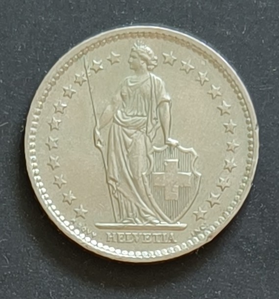 Swiss Helvetia coin